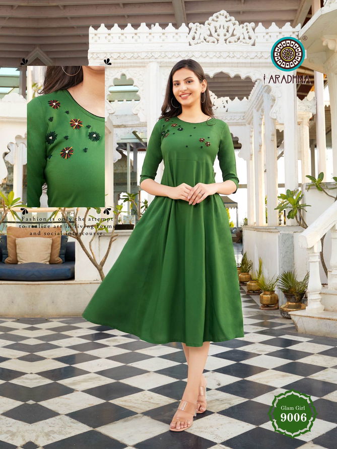 Aradhna Glam Girl 9 Fancy Latest Ethnic Wear Long Anarkali Kurti Collection